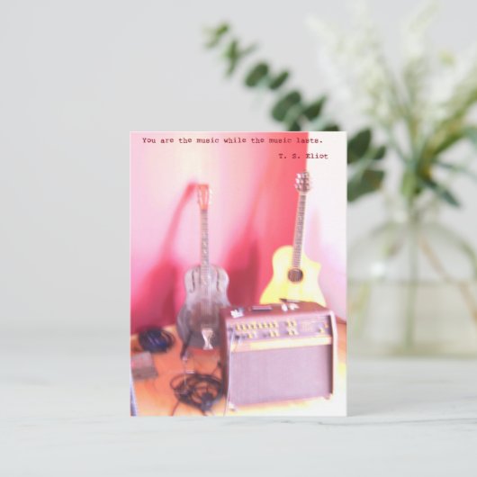 Briefkaart voor gitaarmuziek (Staand voorkant)