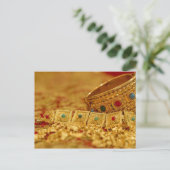 Briefkaart voor goudsieraden van Patriciapotluck (Staand voorkant)