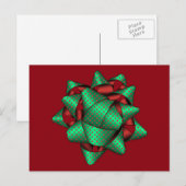 Briefkaart voor groene kerstmis met cadeau (Voorkant / Achterkant)
