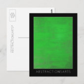 Briefkaart voor groene moderne kunst (Voorkant / Achterkant)