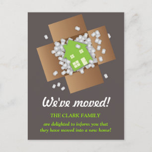 Briefkaart voor groene verpakking Popcorn Moving A