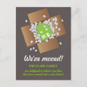 Briefkaart voor groene verpakking Popcorn Moving A (Voorkant)