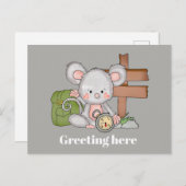 Briefkaart voor groetwandelmuis toevoegen (Voorkant / Achterkant)