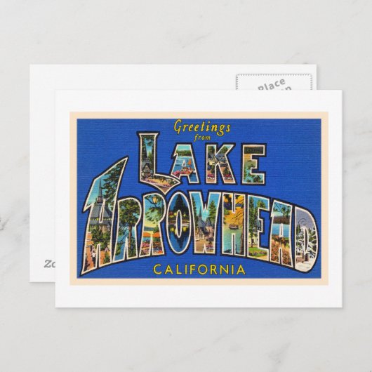 Briefkaart voor grote letters bij het meer van Arr (Voorkant / Achterkant)