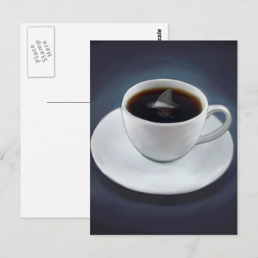 Briefkaart voor haaienvinnen (Voorkant / Achterkant)