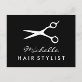 Briefkaart voor haarkapper, voor haarstylist salon (Voorkant)