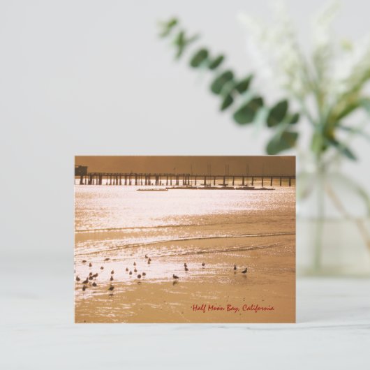 Briefkaart voor halve maan (Staand voorkant)