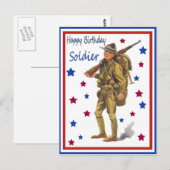  Briefkaart voor Happy Birthday Soldier (Voorkant / Achterkant)