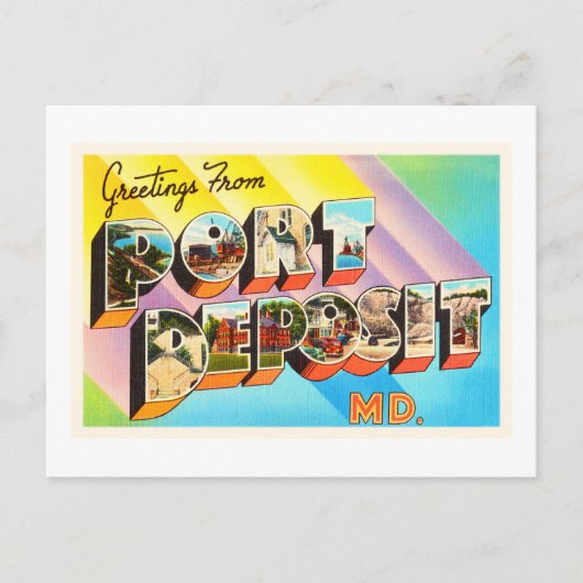 Briefkaart voor havendeposito-maryland MD Vintage  (Voorkant)
