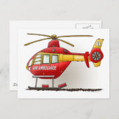 Briefkaart voor helikopterontdekking (Voorkant / Achterkant)