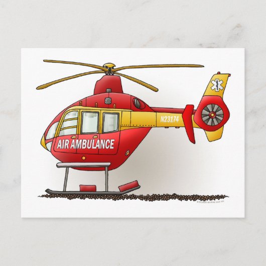 Briefkaart voor helikopterontdekking (Voorkant)