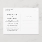 Briefkaart voor hercheduldig strandwoudhout (Achterkant)