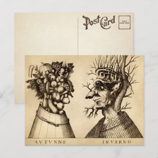  Briefkaart voor herfst- en winterkunst (Voorkant / Achterkant)