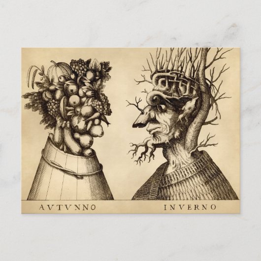 Briefkaart voor herfst- en winterkunst (Voorkant)