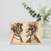  Briefkaart voor herfst- en winterkunst (Staand voorkant)