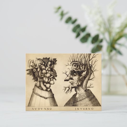  Briefkaart voor herfst- en winterkunst (Staand voorkant)