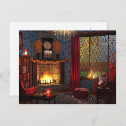 Briefkaart voor herfst Tranquiliteit (Voorkant / Achterkant)