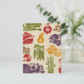 Briefkaart voor herwinning van voedsel (Staand voorkant)