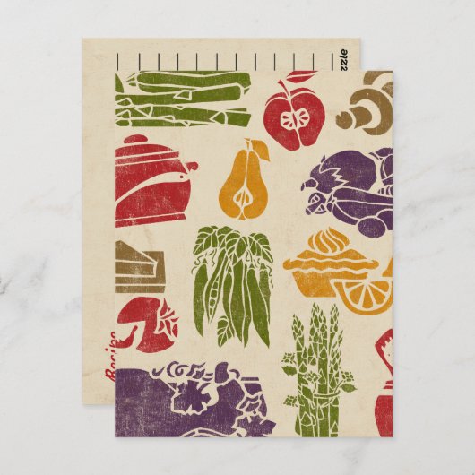 Briefkaart voor herwinning van voedsel (Voorkant / Achterkant)