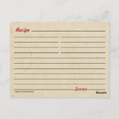 Briefkaart voor herwinning van voedsel (Achterkant)