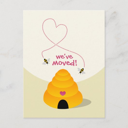 Briefkaart voor het aankondigen van een nieuw adre (Voorkant)