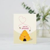 Briefkaart voor het aankondigen van een nieuw adre (Staand voorkant)