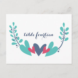 Briefkaart voor het aantal harten- en weddenschapp