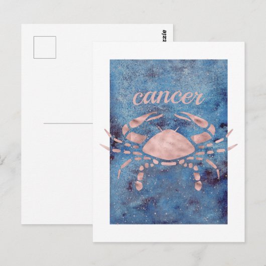 Briefkaart voor het aantekenen van kanker (Voorkant / Achterkant)