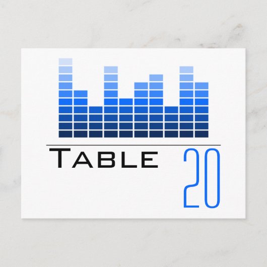 Briefkaart voor het blauwe spectrumanalysatornumme (Voorkant)