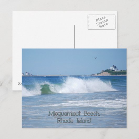 Briefkaart voor het breken van Ocean Wave (Voorkant / Achterkant)