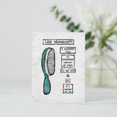 Briefkaart voor het contract voor haarborstels - F (Staand voorkant)