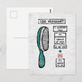 Briefkaart voor het contract voor haarborstels - F (Voorkant / Achterkant)