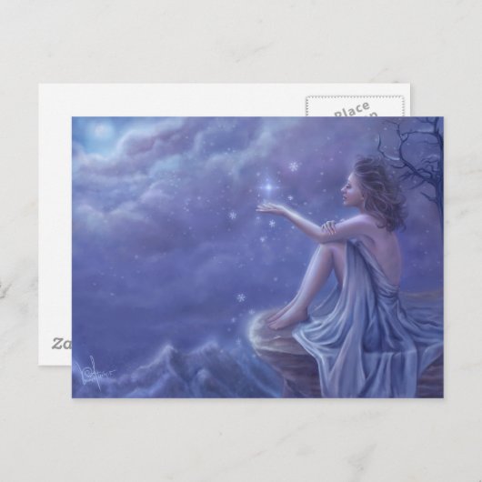 Briefkaart voor het draaien van wensen (Voorkant / Achterkant)