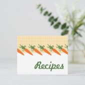 Briefkaart voor het inkepen van gingham-wortel (Staand voorkant)