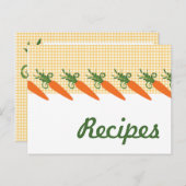 Briefkaart voor het inkepen van gingham-wortel (Voorkant / Achterkant)