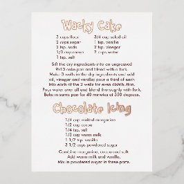 Briefkaart voor het inkepen van makreel en chocola