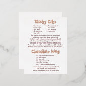 Briefkaart voor het inkepen van makreel en chocola (Voorkant / Achterkant)