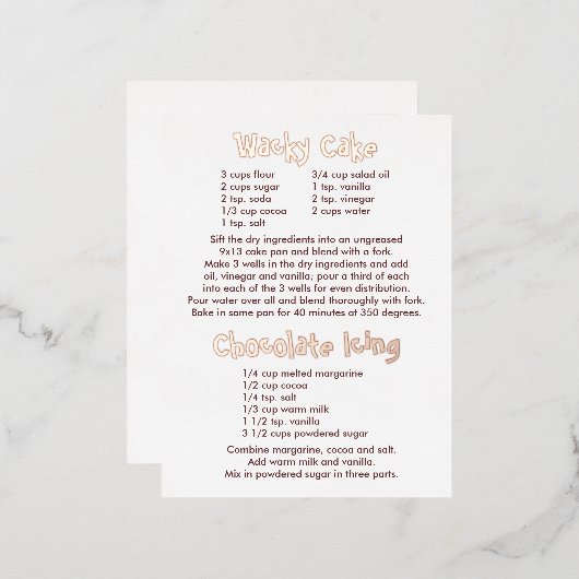 Briefkaart voor het inkepen van makreel en chocola (Voorkant / Achterkant)