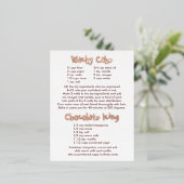 Briefkaart voor het inkepen van makreel en chocola (Staand Voorkant)