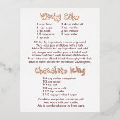 Briefkaart voor het inkepen van makreel en chocola (Voorkant)