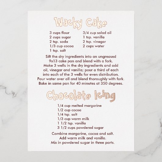 Briefkaart voor het inkepen van makreel en chocola (Voorkant)