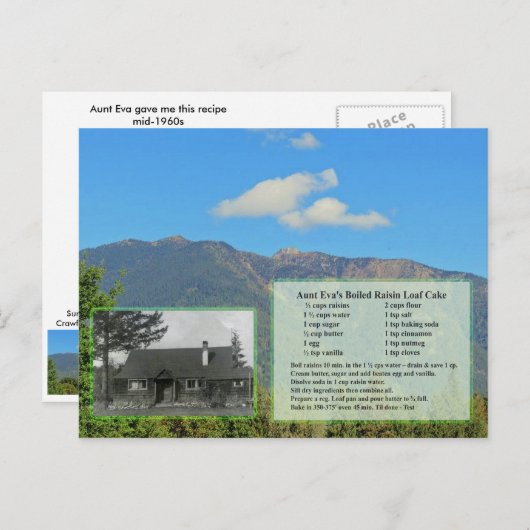 Briefkaart voor het inkooien van gerooide regenlap (Voorkant / Achterkant)