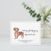 Briefkaart voor het kopen van Wiener Dog Real Esta (Staand voorkant)