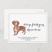 Briefkaart voor het kopen van Wiener Dog Real Esta (Voorkant / Achterkant)