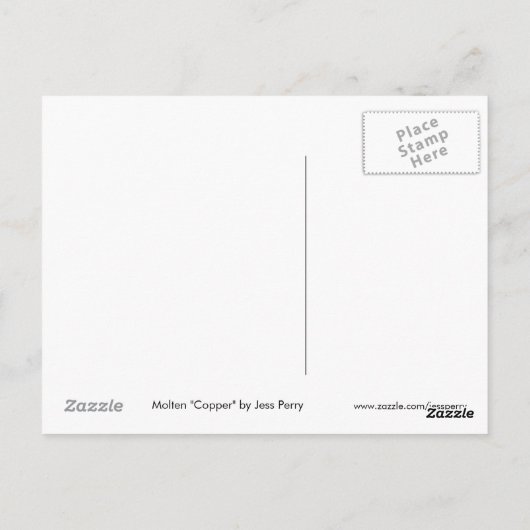 Briefkaart voor het maken van afdruk "koper" (Achterkant)