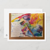 Briefkaart voor het mengen van waterkleuren (Voorkant / Achterkant)