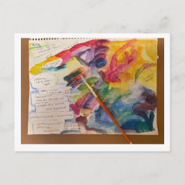 Briefkaart voor het mengen van waterkleuren