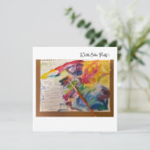 Briefkaart voor het mengen van waterkleuren (Staand voorkant)