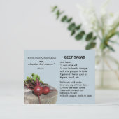 Briefkaart voor het ophalen van bietsalade (Staand voorkant)