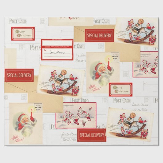 Briefkaart voor het oppakken van Baby voor kerstm Cadeaupapier (Vlak)